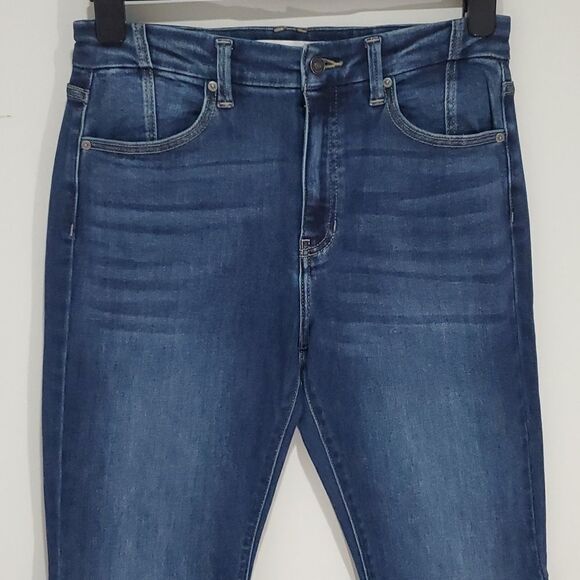 KANCAN dark wash 30x34 extreme boot cut high rise jeans - Picture 2 of 8